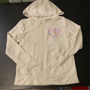 Btween Cream Hoodie with Heart Patch